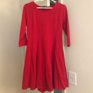 Red Quarter Sleeve Dress